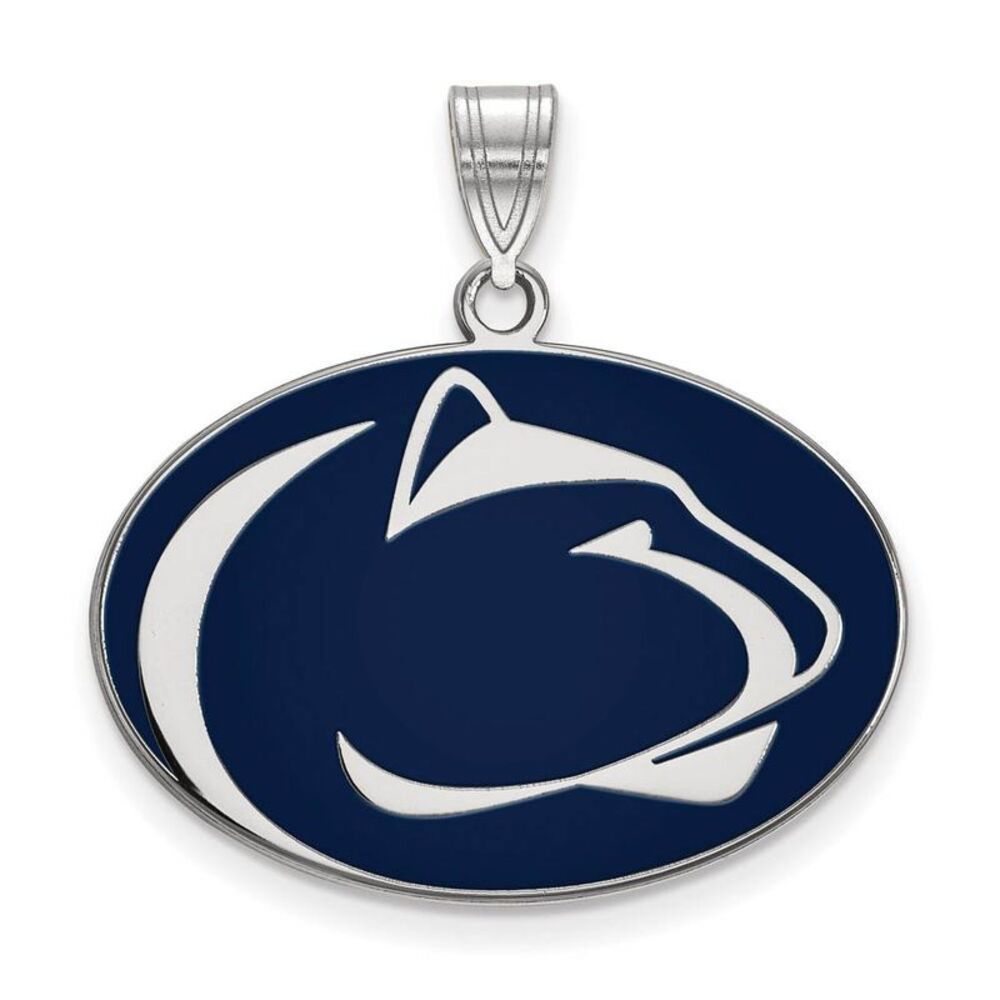 Sterling Silver Penn State Large Enamel Pendant